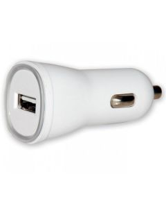 Caricabatteria auto 1A universale 1xUSB Bianco - Bulk