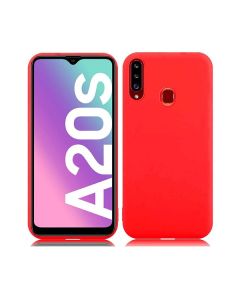 Custodia in Silicone per Samsung A20s colore Rosso
