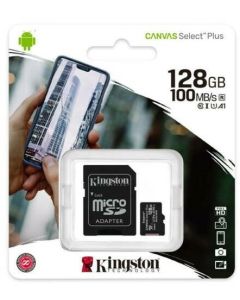 Scheda di memoria 128GB Kingston MicroSD Classe 10 100R A1